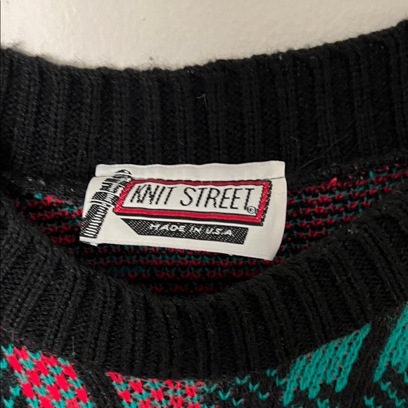 Vintage Knit Street Chic Cat Motif Sweater Size XL - Picture 3 of 4